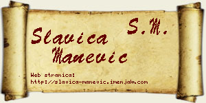 Slavica Manević vizit kartica